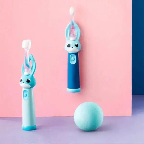 Periuta de dinti electrica Vitammy Bunny Pink, pentru copii 0-3 ani