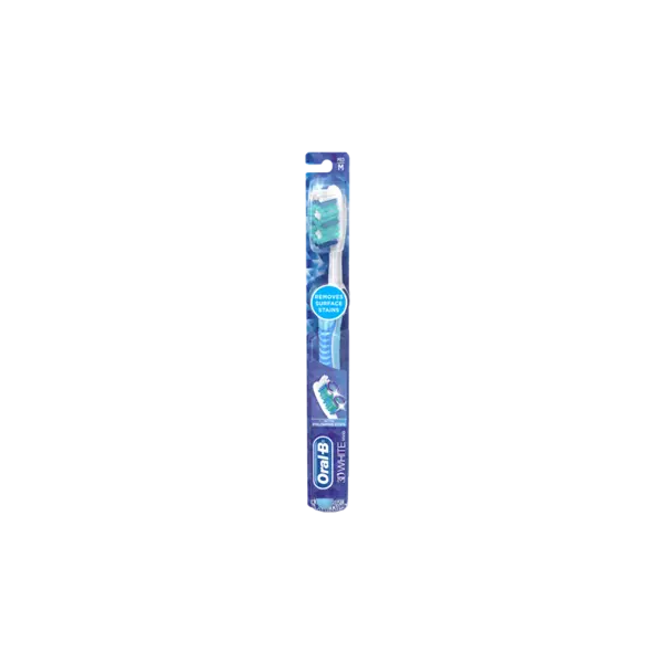 Periuta de Dinti, Oral-B, 3D White, Vivid, Efect Albirea Dintilor, Soft, Culoare Albastra