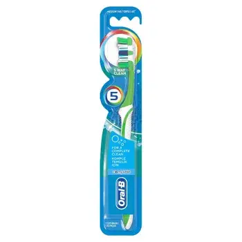 Periuta de Dinti, Oral-B, 5 Way Clean, Complete, Multi-Protectie, Medium, Culoare Verde