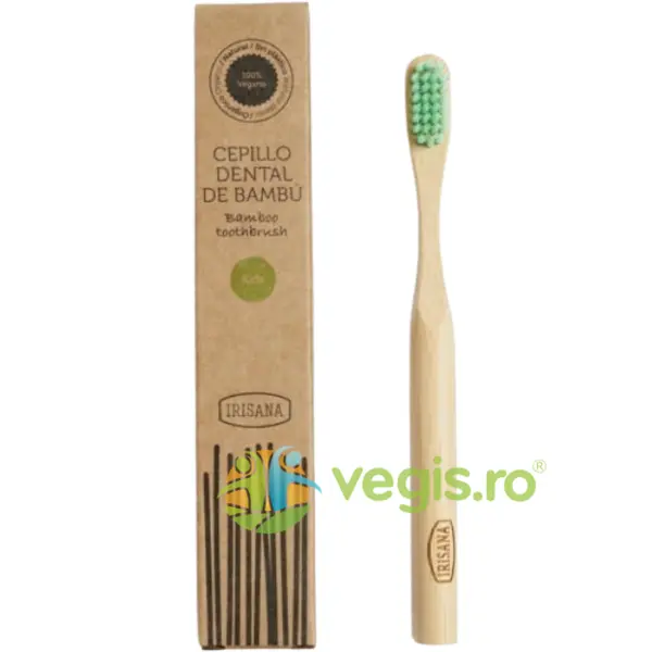 Periuta de Dinti pentru Copii din Bambus Verde 1buc
