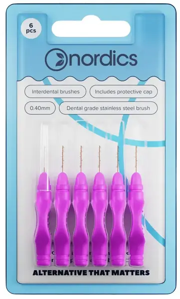 Periute interdentare cu capac proitector 6 bucati Nordics