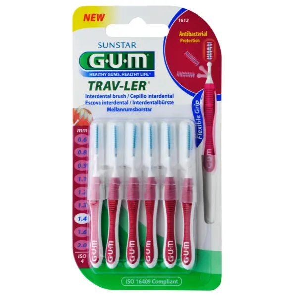 Periute interdentare Trav-Ler 1.4 mm, 6 bucati, Sunstar Gum