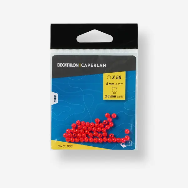 Perle pescuit surfcasting roșu 4mm