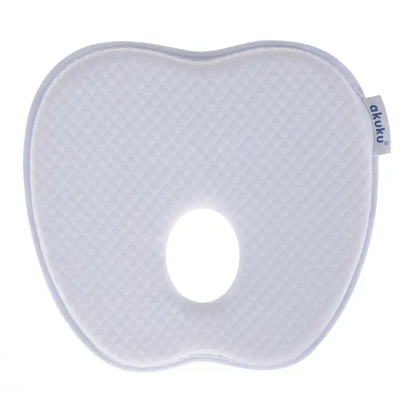Perna ergonomica pentru nou nascuti Akuku Ortopedic Newborn,protejeaza forma naturala a capului,utilizare patutcarucior,previne aplatizarea capului,dimensiune 24x23x3 cm