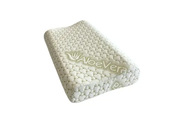 Perna ergonomica Somnart Aloe Vera Memory cu sustinere pentru gat si cap si husa detasabila 30 x 50 x 108 cm