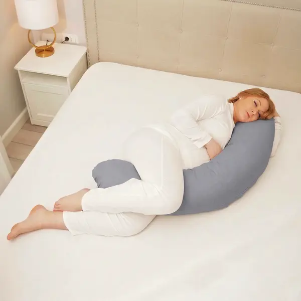 Pernă Gravide și Alăptat 2 in 1 TWINDECO Grande Gri
