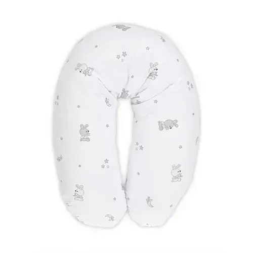 Perna multifunctionala Lorelli Little Rabbits Grey, bumbac ranforce, 190 cm