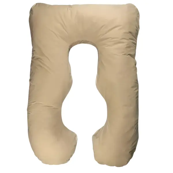 Pernă pentru Gravide 3 în 1 TWINDECO Maxim Bej, 100% BUMBAC ORGANIC