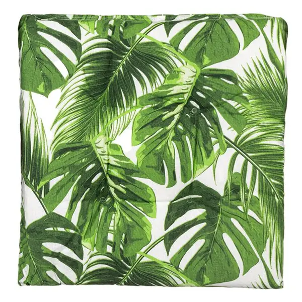 Perna pentru scaun cu imprimeu frunze tropicale,40x40 cm