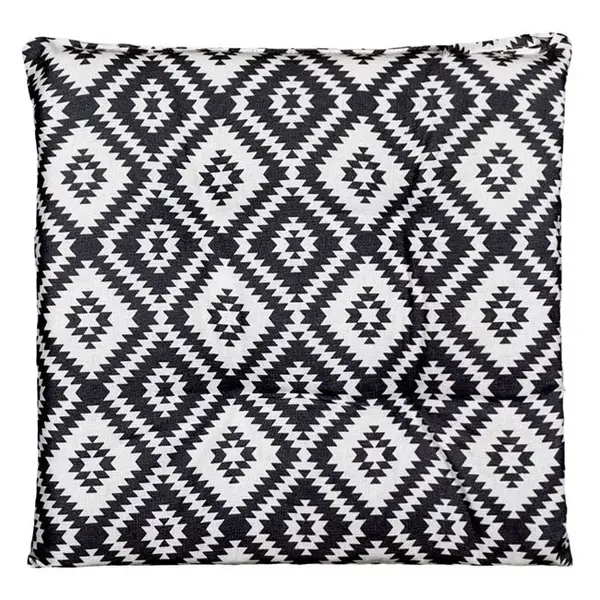 Perna pentru scaun cu imprimeu romb,negru,38x38 cm