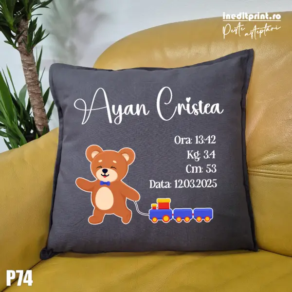 Perna Personalizata Baietei - P74 Gri