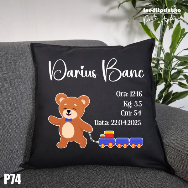 Perna Personalizata Baietei - P74 Negru