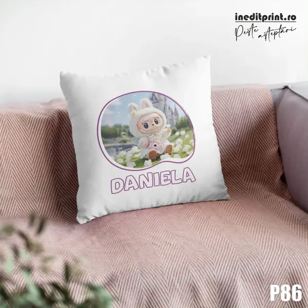 Perna Personalizata cu Labubu P86 ALB