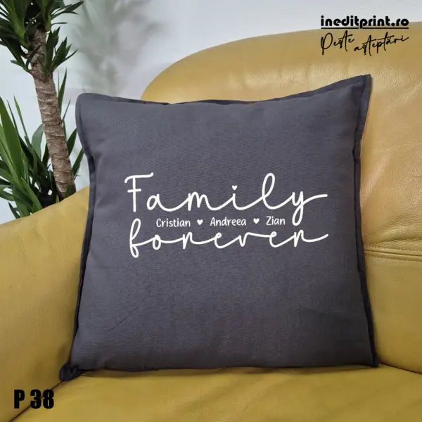 Perna Personalizata Family Forever P38 Gri