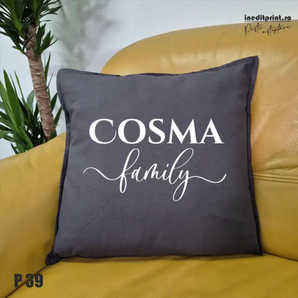 Perna Personalizata Family P39 Gri