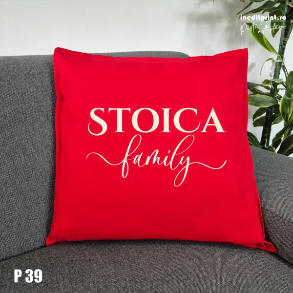 Perna Personalizata Family P39 Rosu