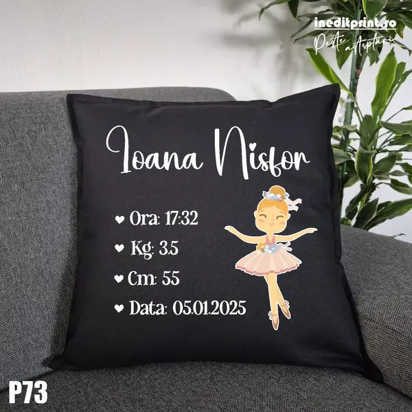 Perna Personalizata Fetite - P73 Negru