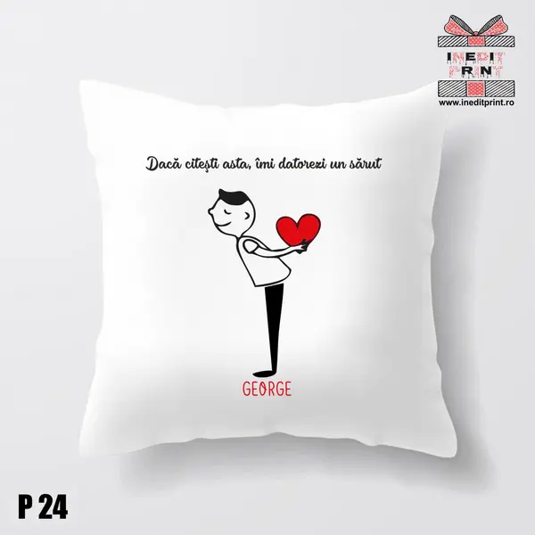 Perna Personalizata Imi datorezi un sarut P24