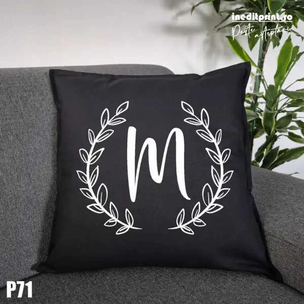 Perna Personalizata Initiala - P71 Negru