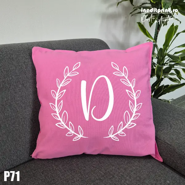 Perna Personalizata Initiala - P71 Roz