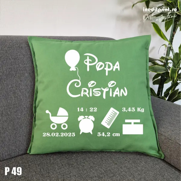Perna Personalizata New born P49 Verde