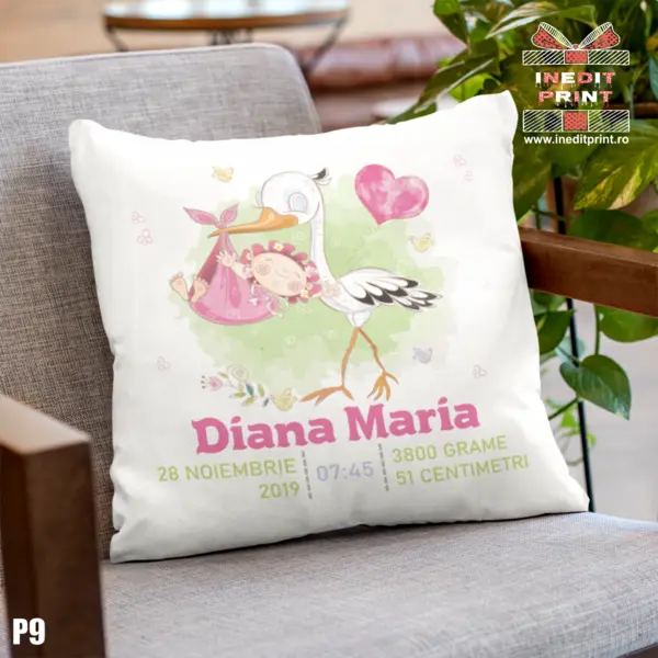 Perna Personalizata Newborn Baby Girl P9