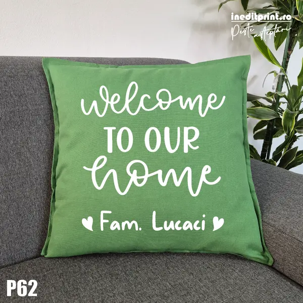 Perna Personalizata Welcome - P62 Verde