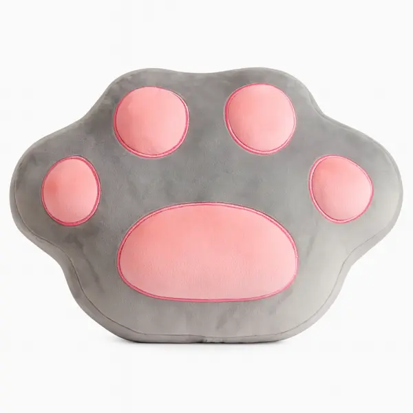 Perna Plus Labuta Gri Roz 45 cm - Pernuta Decorativa Pufoasa pentru Pat si Canapea