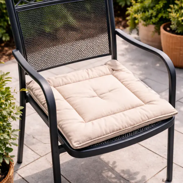 Perna Sezut Scaun Lana Merino 100% LanaWool 38x38cm Patrat Protectie Naturala AntiAcarieni, Crem Crem, 38x38 cm