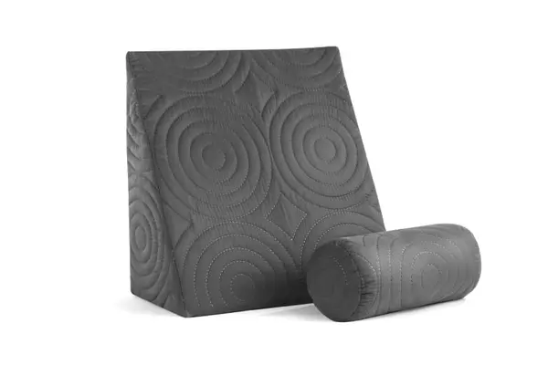 Perna Somnart Relax TV ortopedica pentru citit, antireflux, cu husa detasabila, rezistenta la spalari multiple, gri 60 x 68 x 30 cm