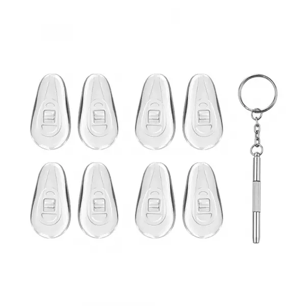 Pernute Siliconice Ochelari si Surubelnita Techsuit ST1, Set 4 bucati, Transparente
