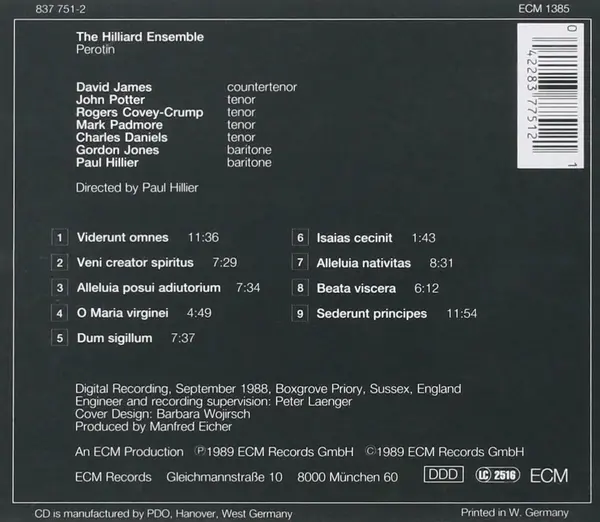 Perotin | The Hilliard Ensemble