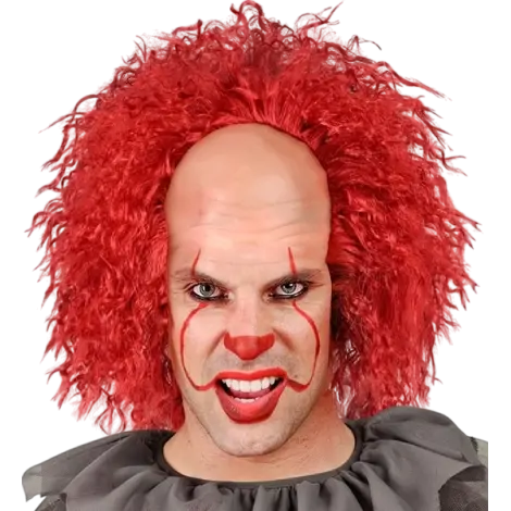 Peruca creepy clown vintage