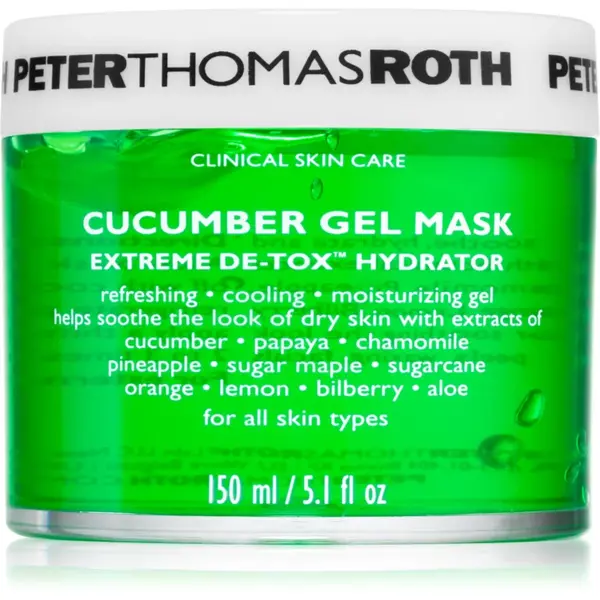 Peter Thomas Roth Cucumber De-Tox Gel Mask Masca gel hidratanta pentru fata si zona ochilor 150 ml