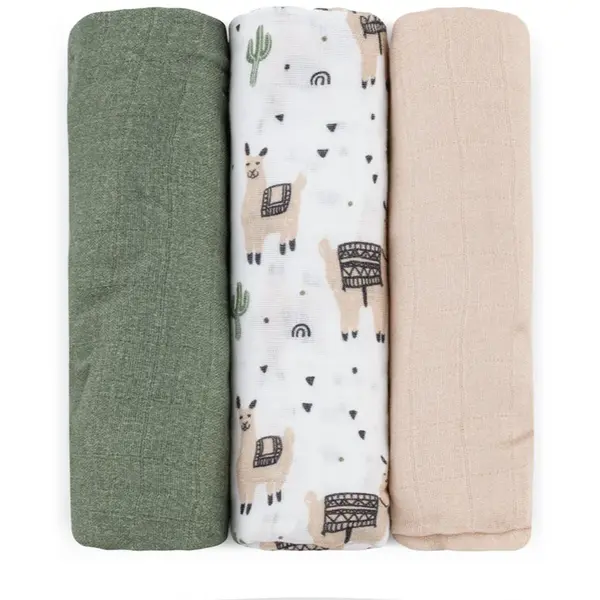 Petite&Mars Moussy scutece textile Llama Vibes 68 x 68 cm 3 buc