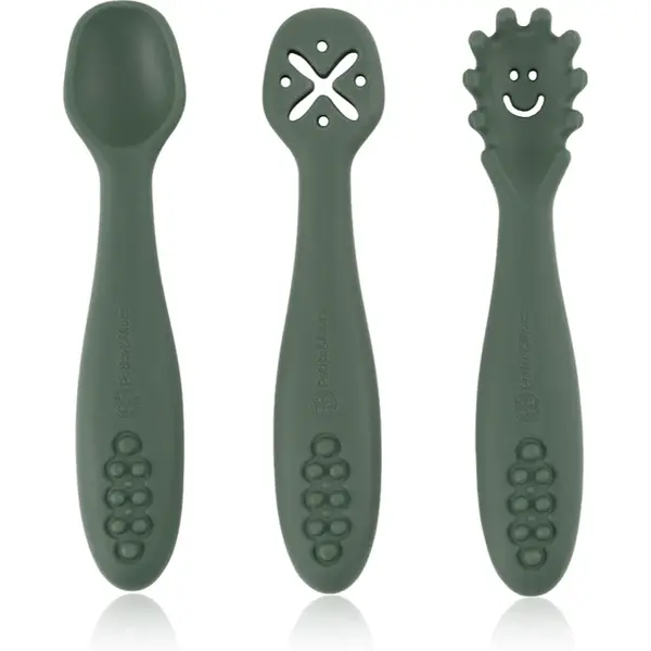 Petite&Mars Take&Match 6m+ linguriță pentru copii Misty Green 3 buc