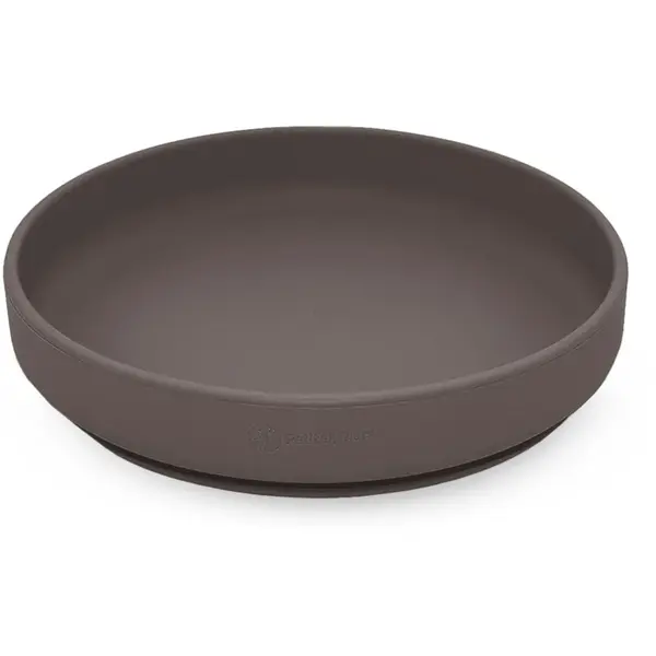 Petite&Mars Take&Match Silicone Plate farfurie cu ventuză Bitter Cocoa 6m+ 1 buc