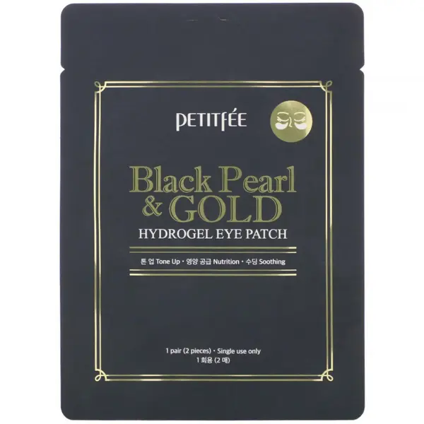 Petitfee Black Pearl & Gold Hydrogel Eye Patch (2 buc) Black Pearl & Gold Hydrogel Eye Patch Volum 10 g