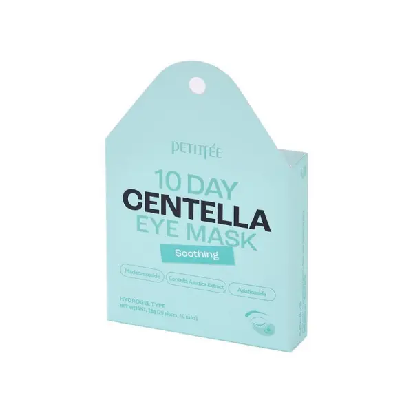PETITFEE Plasturi de hidrogel pentru ochi cu centella, 20 bucati, Petitfee Volum 1x20 buc