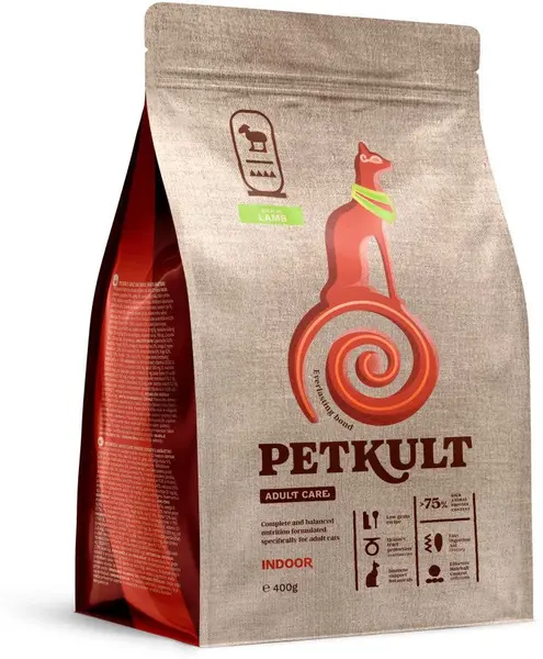 PETKULT Adult Care INDOOR pentru pisici, conţinut ridicat de Miel