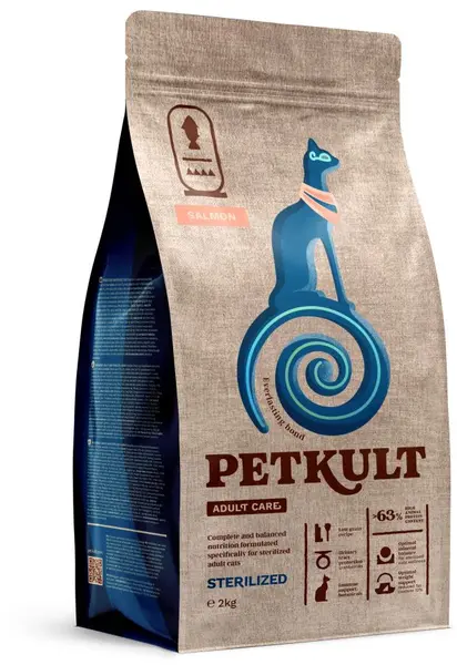 PETKULT Adult Care STERILISED pentru pisici, cu Somon