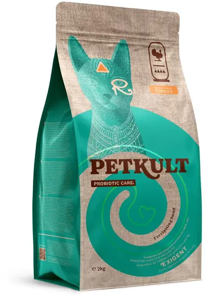 PETKULT Probiotic Care EXIGENT pentru pisici, conţinut ridicat de Curcan