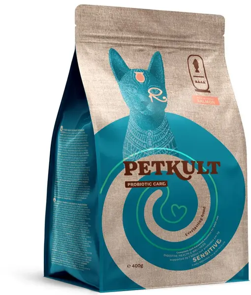PETKULT Probiotic Care SENSITIVE pentru pisici, conţinut ridicat de Somon
