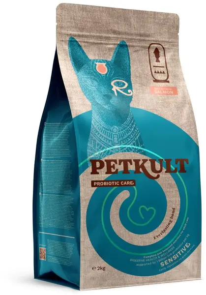 PETKULT Probiotic Care SENSITIVE pentru pisici, conţinut ridicat de Somon