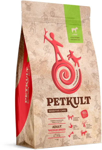 PETKULT Sensitive Adult medium, talie medie, Miel şi orez