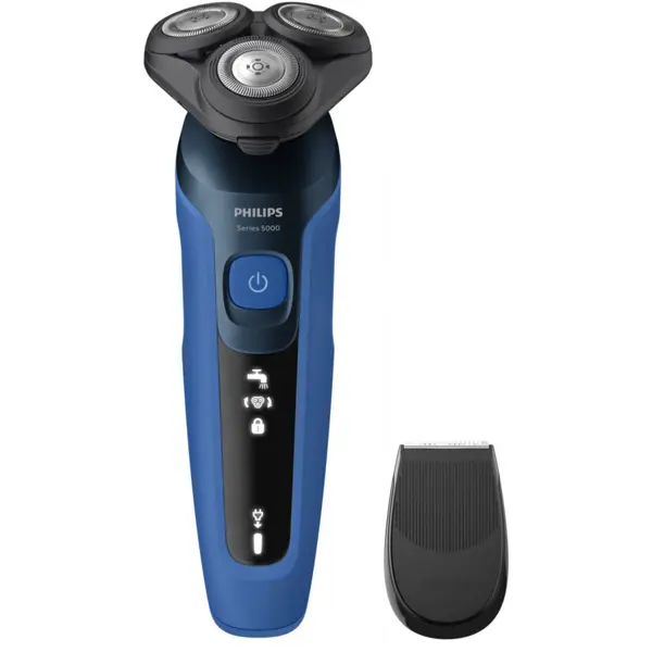 Philips Aparat de ras electric umed-uscat Philips SHAVER Series 5000 S5466 17, SmartClick, ComfortTech, Albastru