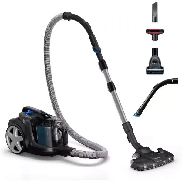 Philips Aspirator fara sac Philips Seria 7000, tehnologie PowerCyclone 8, 900W, filtru alergenic H13, cap de aspirare Triactive + LED, perie miniTurbo pentru parul animalelor, sistem Allergy Lock