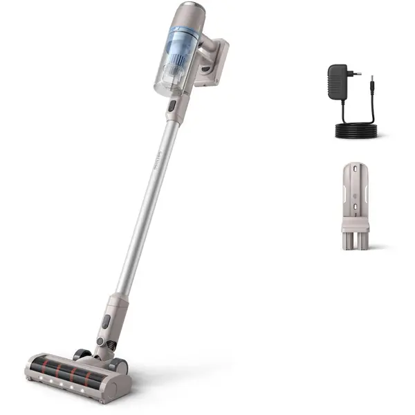 Philips Aspirator vertical fara fir, Philips 2000 series XC2011/01, 21.6V, Autonomie 40 minute, Lumina LED, PowerCyclone 7, 660 l/min