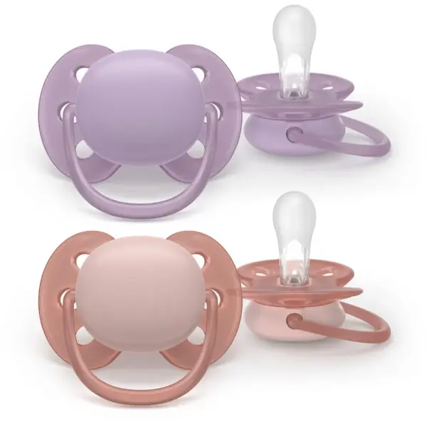 Philips Avent Ultrasoft SCF091/43 6-18 m suzetă Girl 2 buc