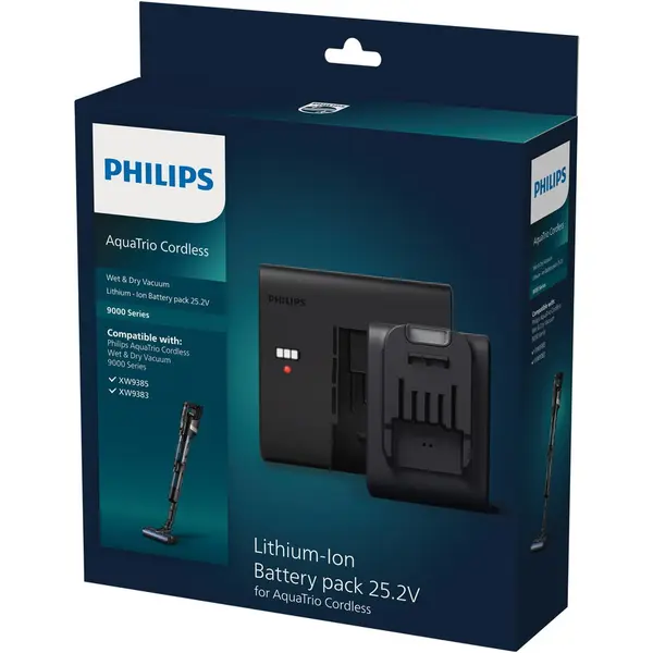 Philips Baterie suplimetara litiu-ion Philips XV1797/01, 25.2V, compatibil cu gama Philips Aqua seriile 7000, 8000, 9000, incarcator suplimentar inclus
